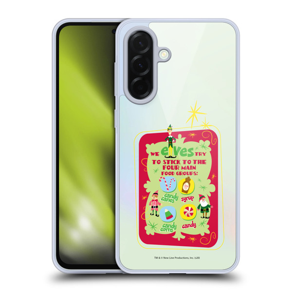 Elf Movie Graphics 1 Food Groups Soft Gel Case for Samsung Galaxy A36 5G