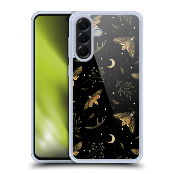 Episodic Drawing Pattern Death Head Moth Soft Gel Case for Samsung Galaxy A56 5G