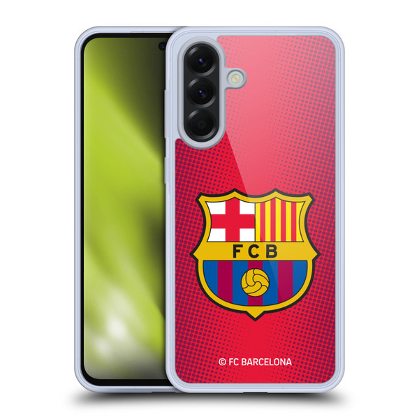 FC Barcelona Crest Halftone Soft Gel Case for Samsung Galaxy A56 5G
