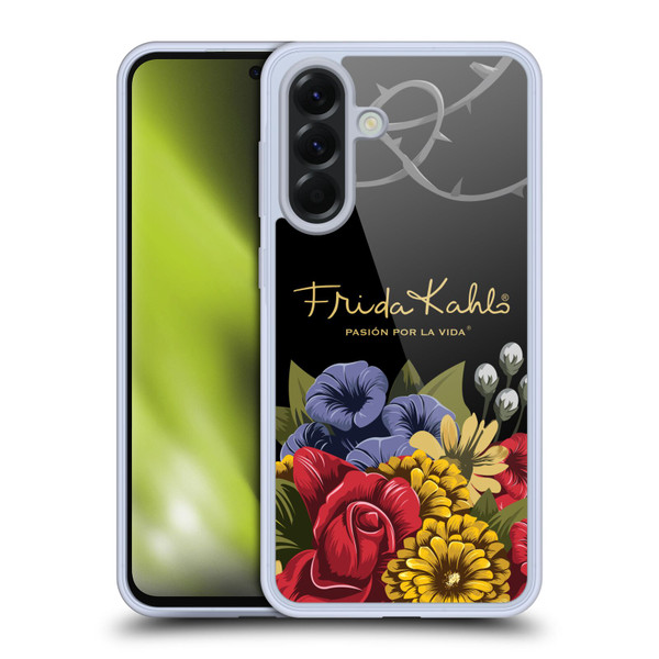Frida Kahlo Red Florals Efflorescence Soft Gel Case for Samsung Galaxy A56 5G