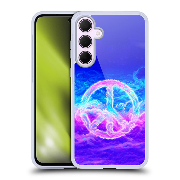 Wumples Cosmic Arts Clouded Peace Symbol Soft Gel Case for Samsung Galaxy A35 5G
