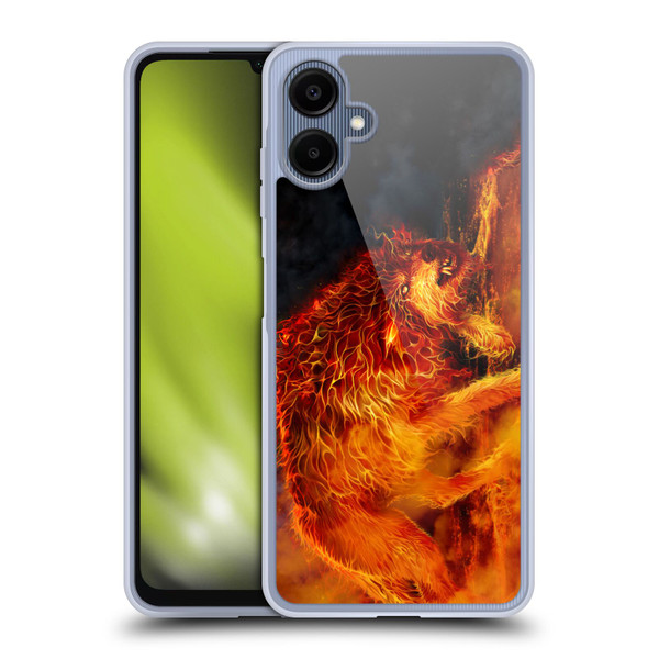 Tom Wood Fire Creatures Wolf Stalker Soft Gel Case for Samsung Galaxy A06 4G / 5G
