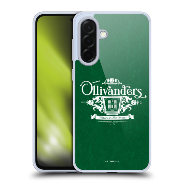 Harry Potter Locations Typography Ollivanders Soft Gel Case for Samsung Galaxy A36 5G