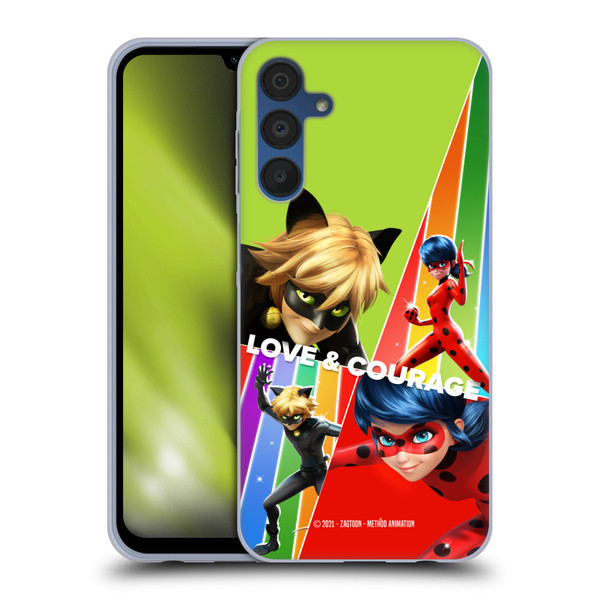 Miraculous Ladybug Graphics Love & Courage Soft Gel Case for Samsung Galaxy A15 & MagSafe
