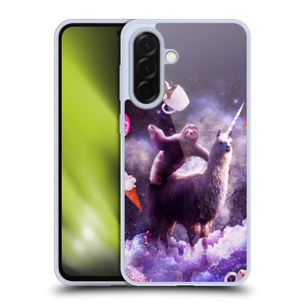 Random Galaxy Mixed Designs Sloth Riding Unicorn Soft Gel Case for Samsung Galaxy A36 5G