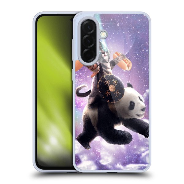 Random Galaxy Mixed Designs Warrior Cat Riding Panda Soft Gel Case for Samsung Galaxy A36 5G