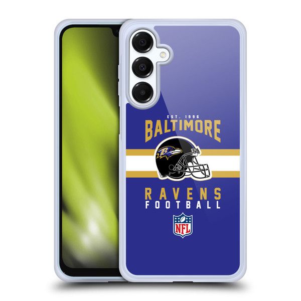 NFL Baltimore Ravens Graphics Helmet Typography Soft Gel Case for Samsung Galaxy A16 5G & MagSafe
