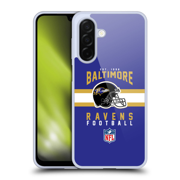NFL Baltimore Ravens Graphics Helmet Typography Soft Gel Case for Samsung Galaxy A26 5G