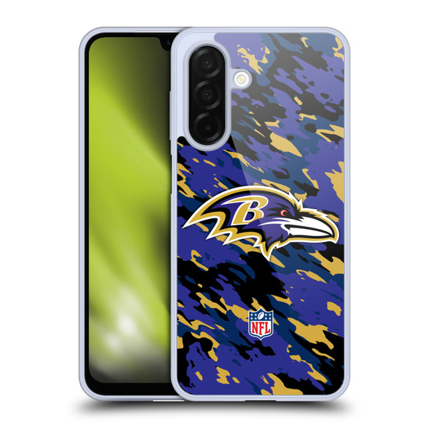 NFL Baltimore Ravens Logo Camou Soft Gel Case for Samsung Galaxy A26 5G