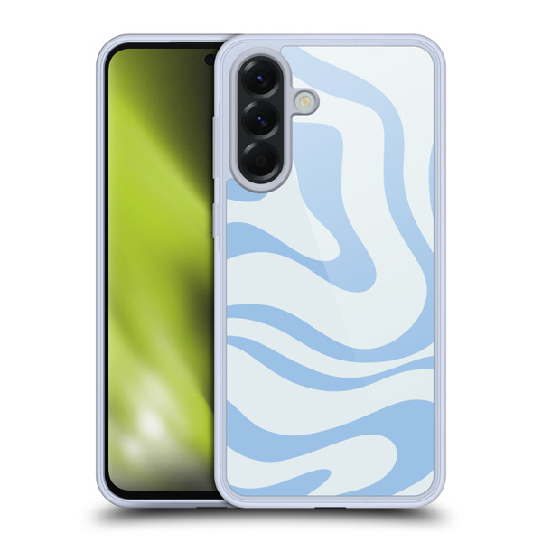 Kierkegaard Design Studio Art Blue Abstract Swirl Pattern Soft Gel Case for Samsung Galaxy A56 5G
