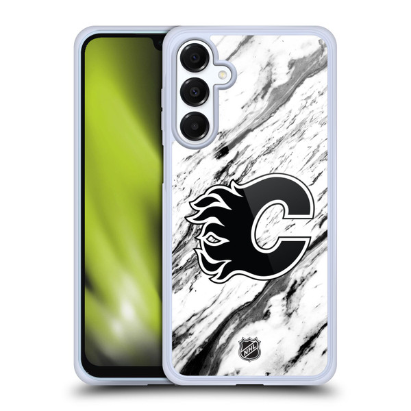 NHL Calgary Flames Marble Soft Gel Case for Samsung Galaxy A16 5G & MagSafe