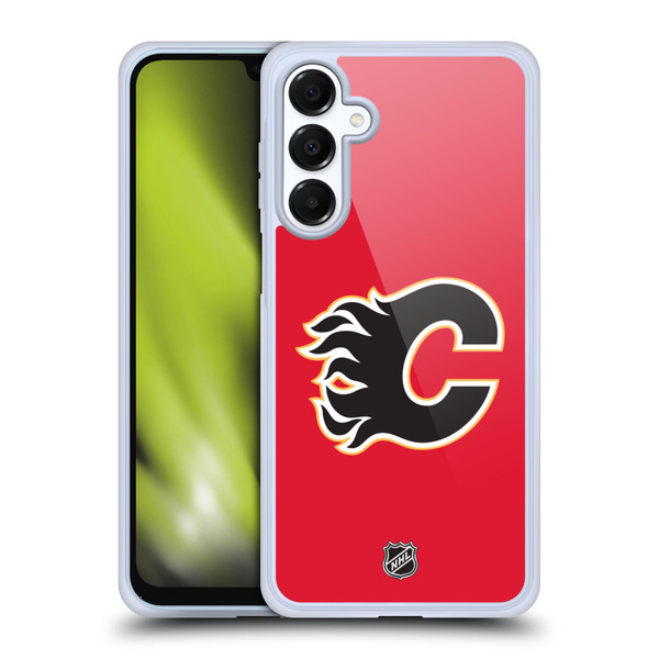NHL Calgary Flames Plain Soft Gel Case for Samsung Galaxy A16 5G & MagSafe