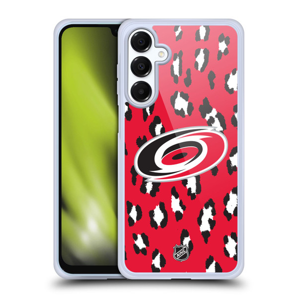 NHL Carolina Hurricanes Leopard Pattern Soft Gel Case for Samsung Galaxy A16 5G & MagSafe
