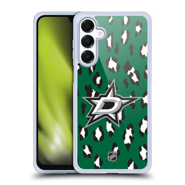 NHL Dallas Stars Leopard Pattern Soft Gel Case for Samsung Galaxy A16 5G & MagSafe