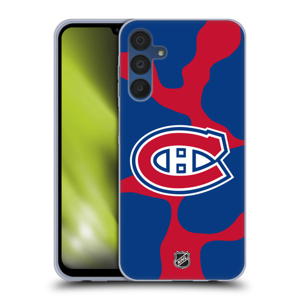 NHL Montreal Canadiens Cow Pattern Soft Gel Case for Samsung Galaxy A15 & MagSafe