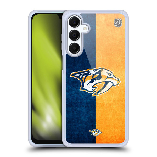 NHL Nashville Predators Half Distressed Soft Gel Case for Samsung Galaxy A16 5G & MagSafe