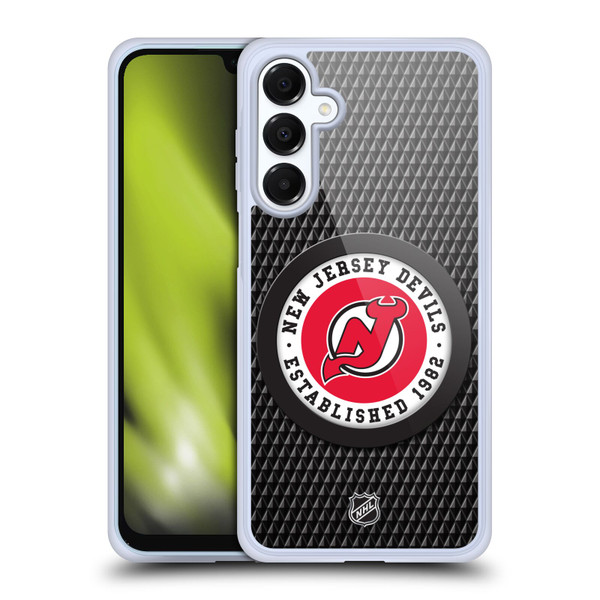 NHL New Jersey Devils Puck Texture Soft Gel Case for Samsung Galaxy A16 5G & MagSafe