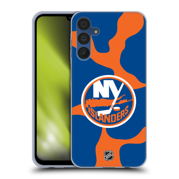 NHL New York Islanders Cow Pattern Soft Gel Case for Samsung Galaxy A15 & MagSafe