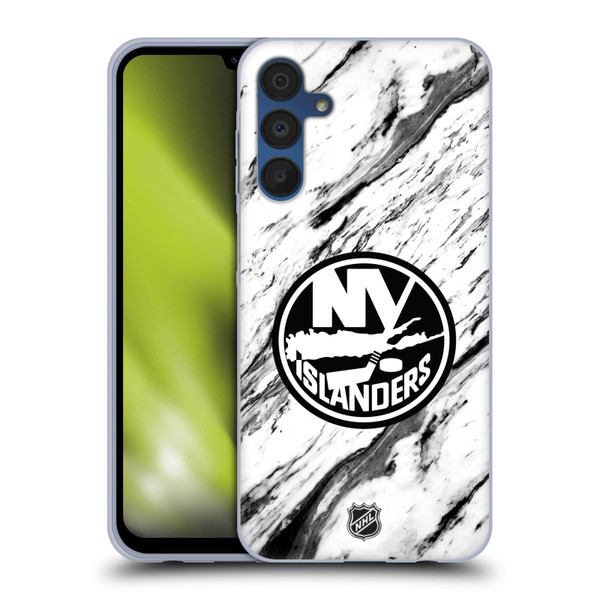 NHL New York Islanders Marble Soft Gel Case for Samsung Galaxy A15 & MagSafe