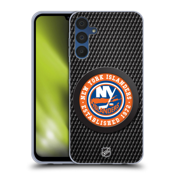 NHL New York Islanders Puck Texture Soft Gel Case for Samsung Galaxy A15 & MagSafe