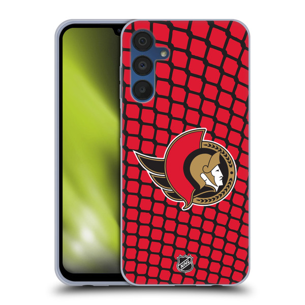 NHL Ottawa Senators Net Pattern Soft Gel Case for Samsung Galaxy A15 & MagSafe