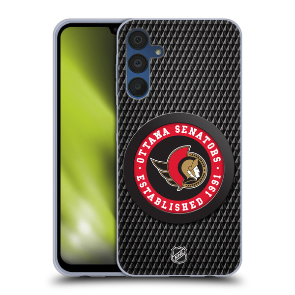 NHL Ottawa Senators Puck Texture Soft Gel Case for Samsung Galaxy A15 & MagSafe