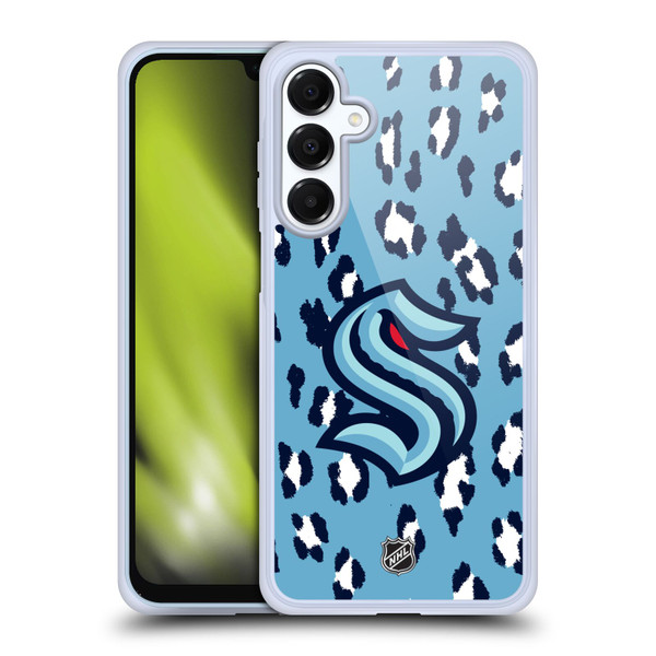 NHL Seattle Kraken Leopard Pattern Soft Gel Case for Samsung Galaxy A16 5G & MagSafe