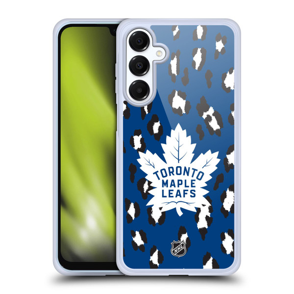 NHL Toronto Maple Leafs Leopard Pattern Soft Gel Case for Samsung Galaxy A16 5G & MagSafe