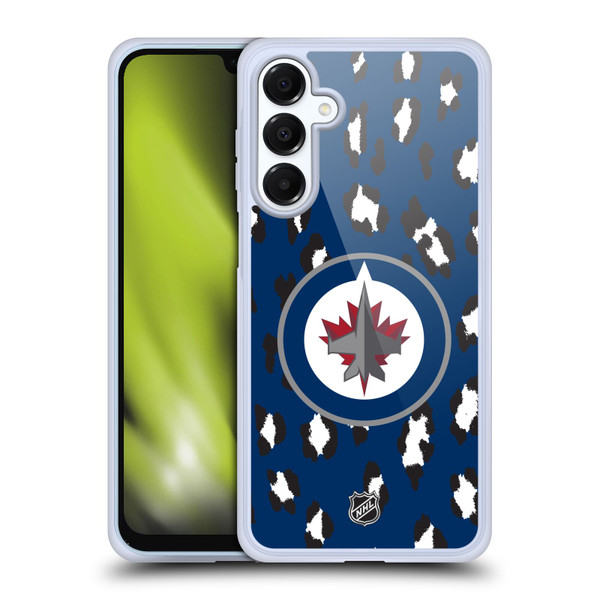 NHL Winnipeg Jets Leopard Pattern Soft Gel Case for Samsung Galaxy A16 5G & MagSafe