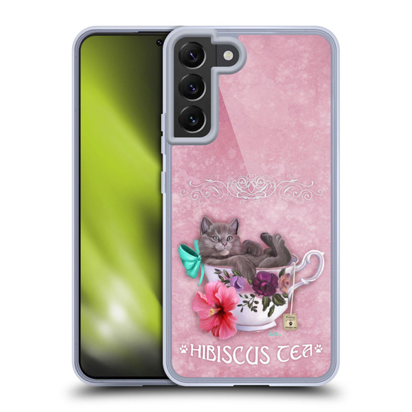 Ash Evans Graphics Hibiscus Tea Soft Gel Case for Samsung Galaxy S22+ 5G & MagSafe
