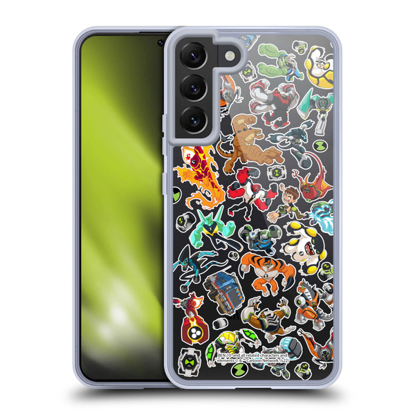 Ben 10: Animated Series Graphics Alien Pattern Soft Gel Case for Samsung Galaxy S22+ 5G & MagSafe