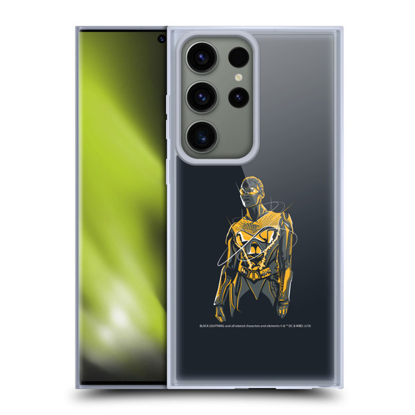 Black Lightning Key Art Thunder Soft Gel Case for Samsung Galaxy S23 Ultra 5G & MagSafe