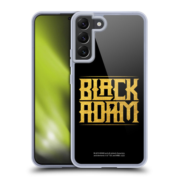 Black Adam Graphics Logotype Soft Gel Case for Samsung Galaxy S22+ 5G & MagSafe