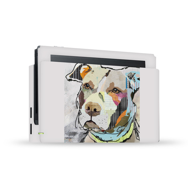 Michel Keck Art Mix Pitbull Vinyl Sticker Skin Decal Cover for Nintendo Switch Console & Dock