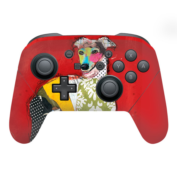 Michel Keck Art Mix Greyhound Vinyl Sticker Skin Decal Cover for Nintendo Switch Pro Controller