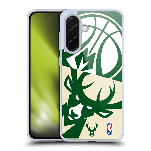 NBA Milwaukee Bucks Half Oversized Soft Gel Case for Samsung Galaxy A36 5G