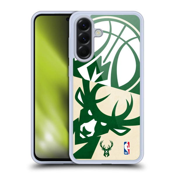 NBA Milwaukee Bucks Half Oversized Soft Gel Case for Samsung Galaxy A56 5G
