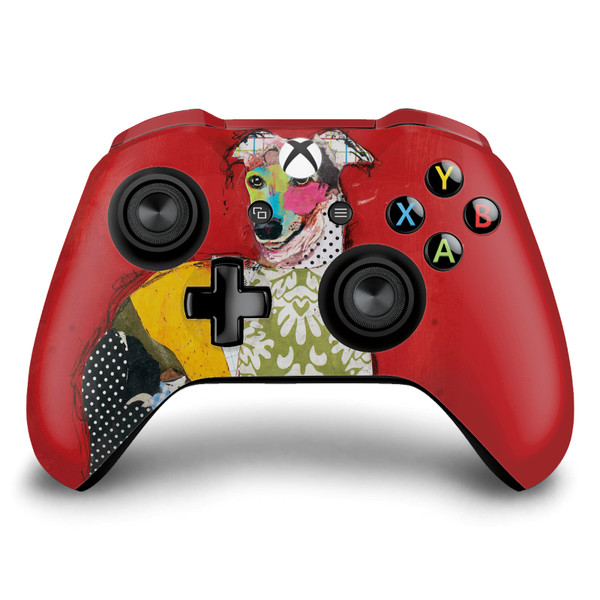 Michel Keck Art Mix Greyhound Vinyl Sticker Skin Decal Cover for Microsoft Xbox One S / X Controller