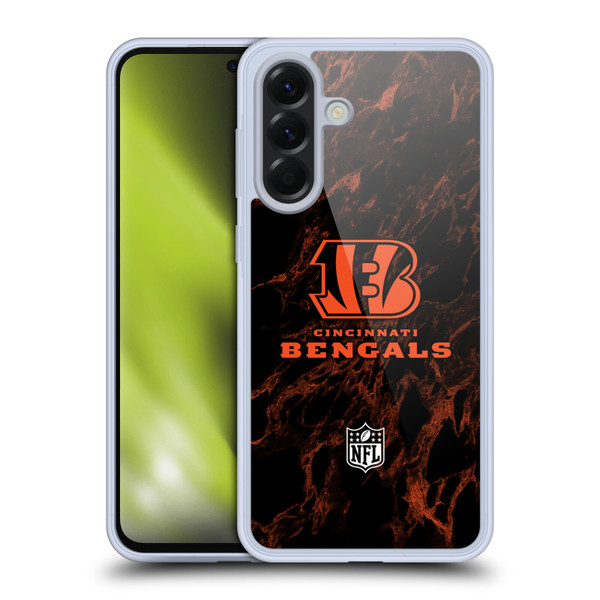 NFL Cincinnati Bengals Graphics Coloured Marble Soft Gel Case for Samsung Galaxy A56 5G