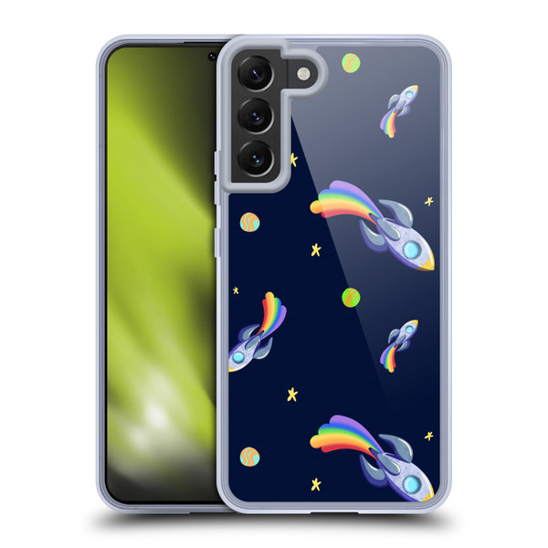 Carla Morrow Patterns Rocketship Soft Gel Case for Samsung Galaxy S22+ 5G & MagSafe