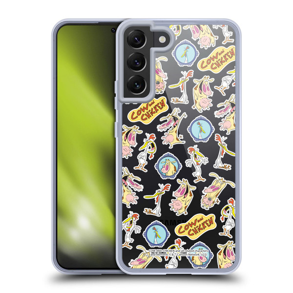 Cow and Chicken Graphics Pattern Soft Gel Case for Samsung Galaxy S22+ 5G & MagSafe