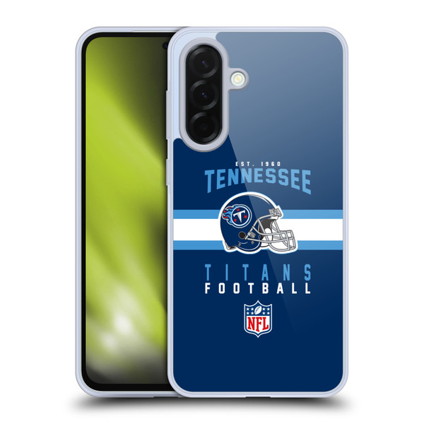 NFL Tennessee Titans Graphics Helmet Typography Soft Gel Case for Samsung Galaxy A36 5G