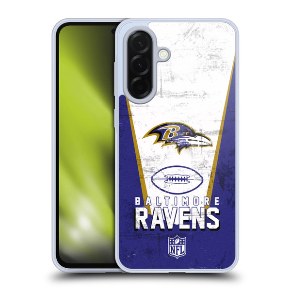 NFL Baltimore Ravens Logo Art Banner Soft Gel Case for Samsung Galaxy A36 5G