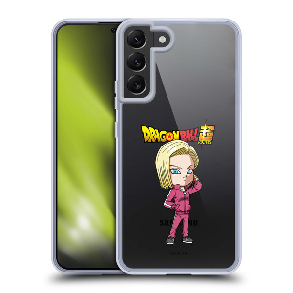 Dragon Ball Super Characters Android 18 Soft Gel Case for Samsung Galaxy S22+ 5G & MagSafe