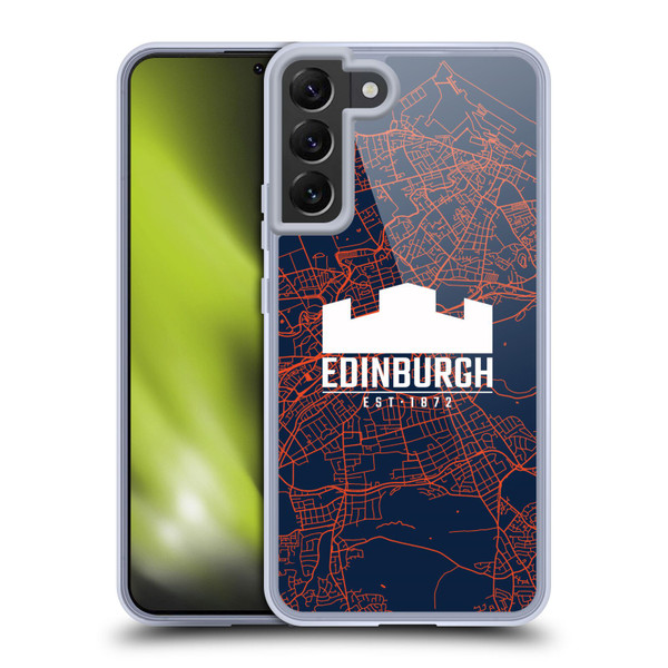Edinburgh Rugby Graphics Map Soft Gel Case for Samsung Galaxy S22+ 5G & MagSafe