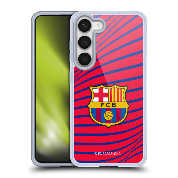 FC Barcelona Graphics Texture Soft Gel Case for Samsung Galaxy S23 5G & MagSafe