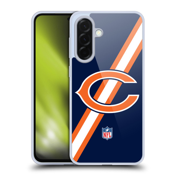NFL Chicago Bears Logo Stripes Soft Gel Case for Samsung Galaxy A36 5G