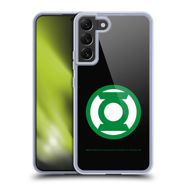 Green Lantern DC Comics Logos Black Soft Gel Case for Samsung Galaxy S22+ 5G & MagSafe