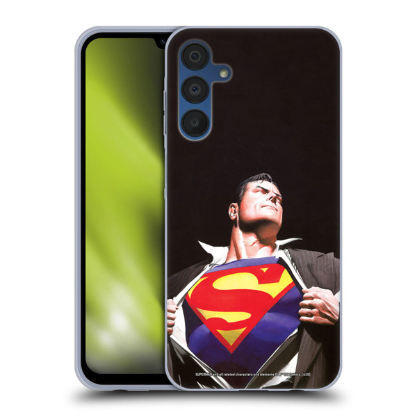 Superman DC Comics Famous Comic Book Covers Forever Soft Gel Case for Samsung Galaxy A15 & MagSafe