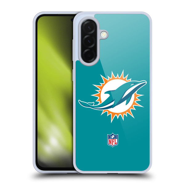 NFL Miami Dolphins Logo Plain Soft Gel Case for Samsung Galaxy A36 5G